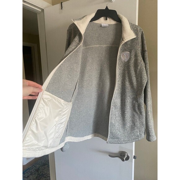 Columbia Canyon Point Sweater Fleece FZ Chalk Womens XL Kansas City Sporting NWT - Picture 8 of 12